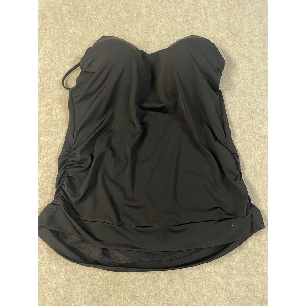 Athleta Womens Empowerment Tank‎ Top MED Black Strappy Shelf Bra Yoga Gym - Picture 3 of 12